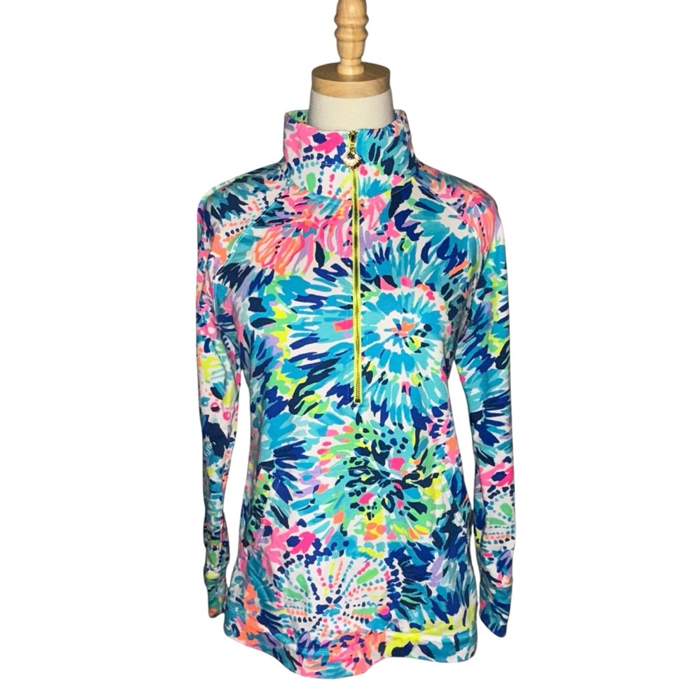 Lilly Pulitzer Size Small Skipper Popover UPF 50+ 1/2 Zip Pullover